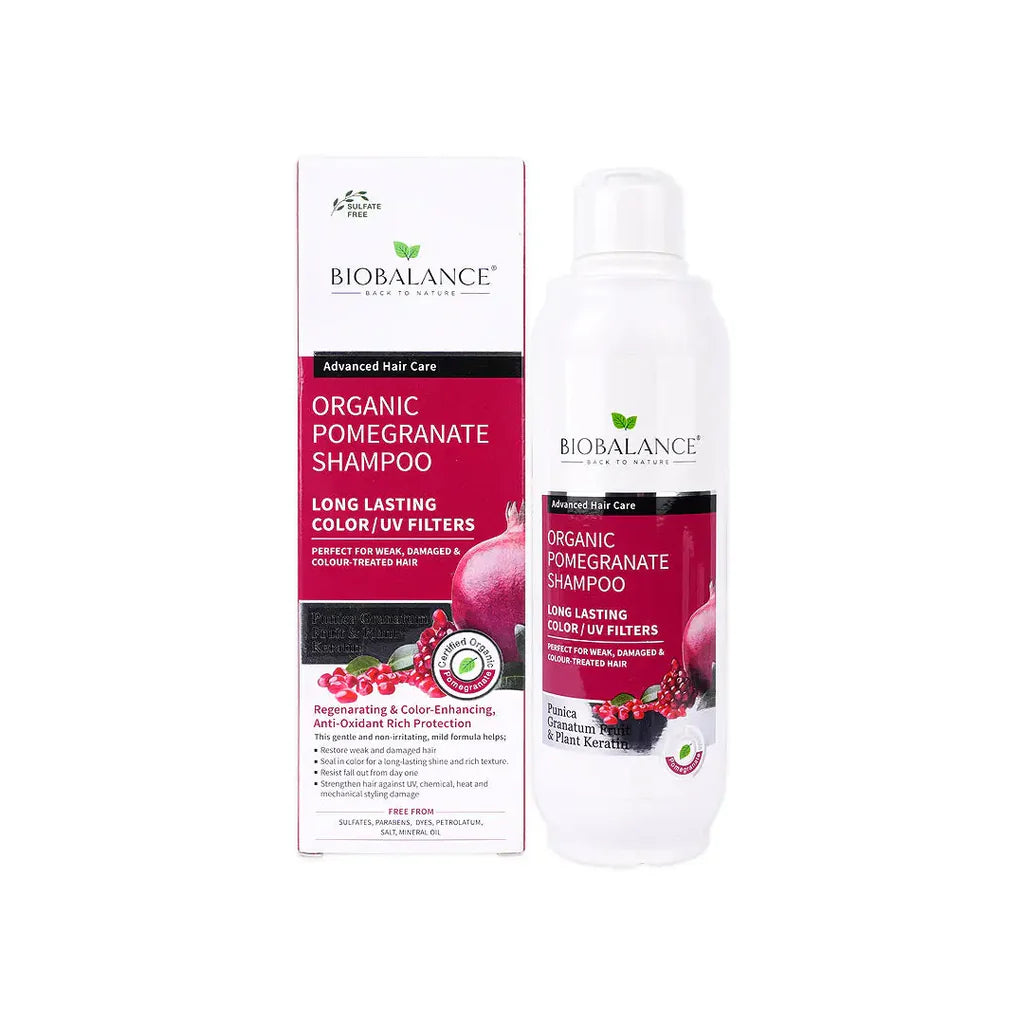 Biobalance Organic Pomegranate Shampoo 330Ml - Tadawie | Premium Skincare & Healthcare in Kuwait
