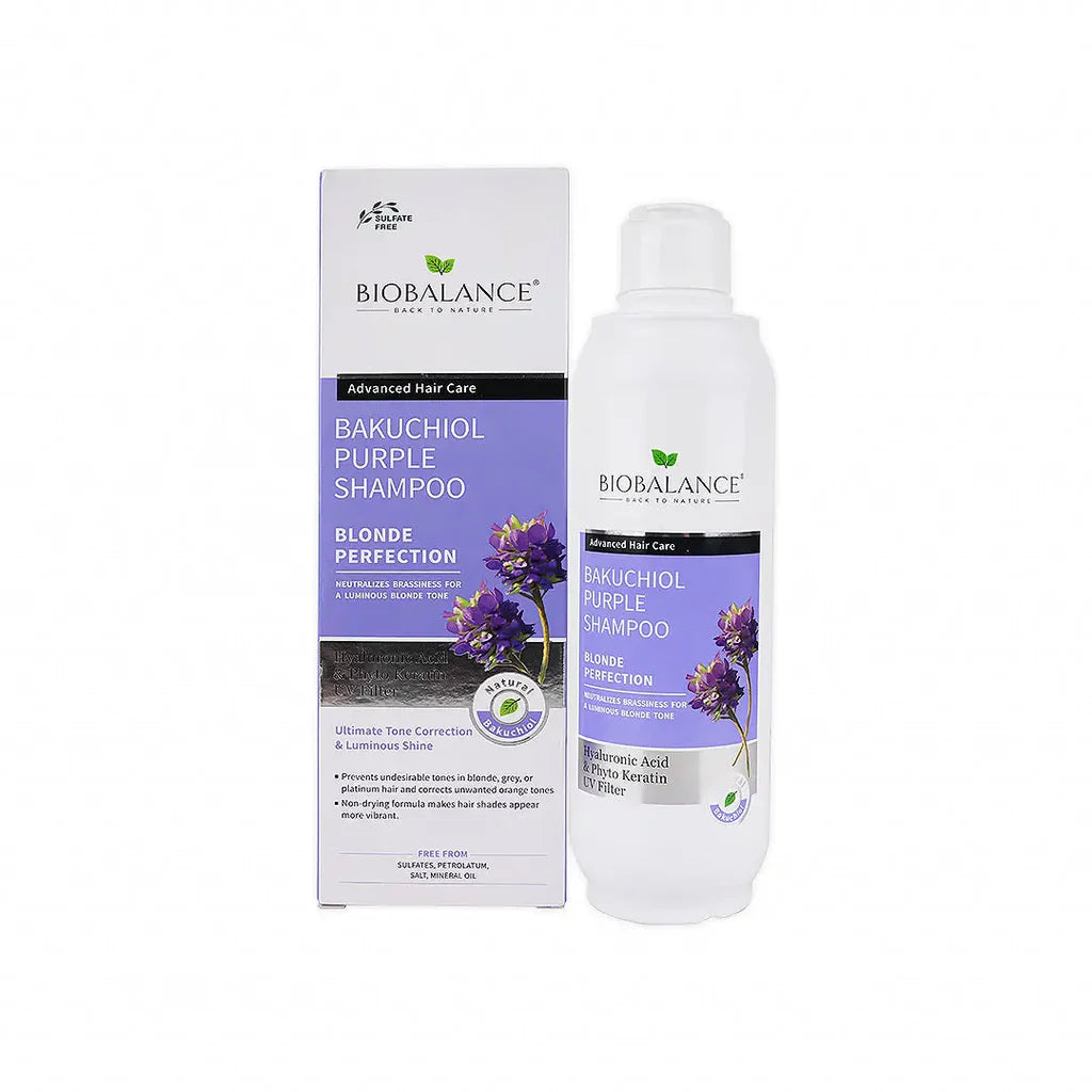 Biobalance Bakuchiol Purple Shampoo 330ml - Tadawie | Premium Skincare & Healthcare in Kuwait