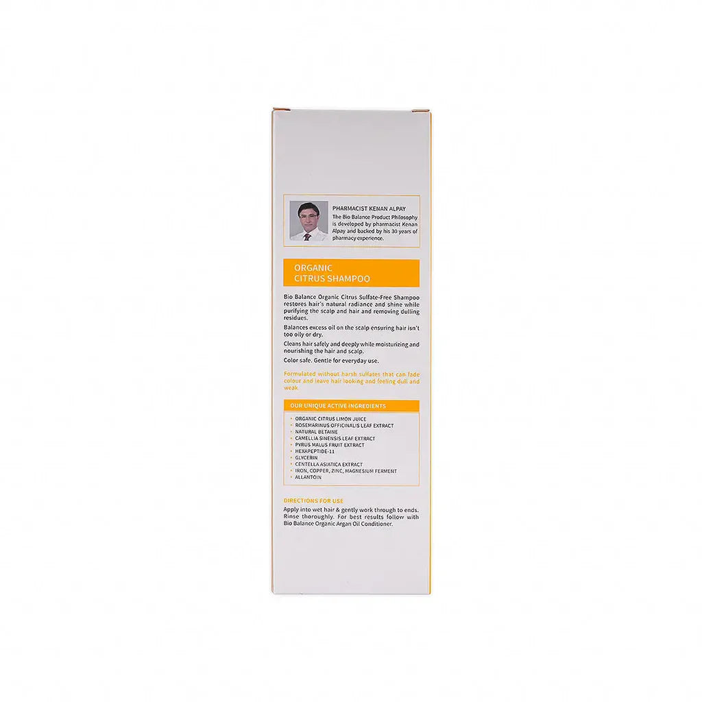 Biobalance  Organic Citrus Shampoo 330Ml - Tadawie | Premium Skincare & Healthcare in Kuwait