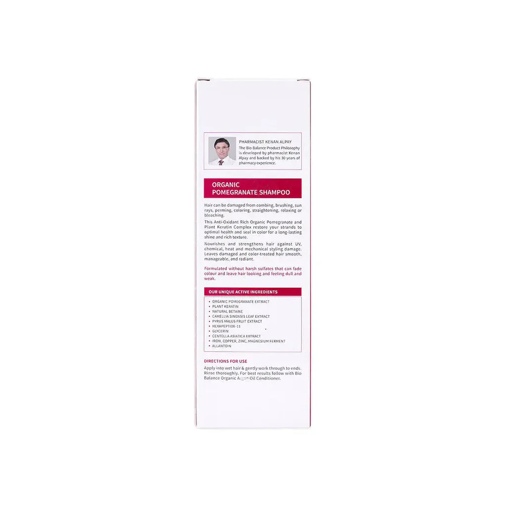 Biobalance  Organic Pomegranate Shampoo 330Ml - Tadawie | Premium Skincare & Healthcare in Kuwait