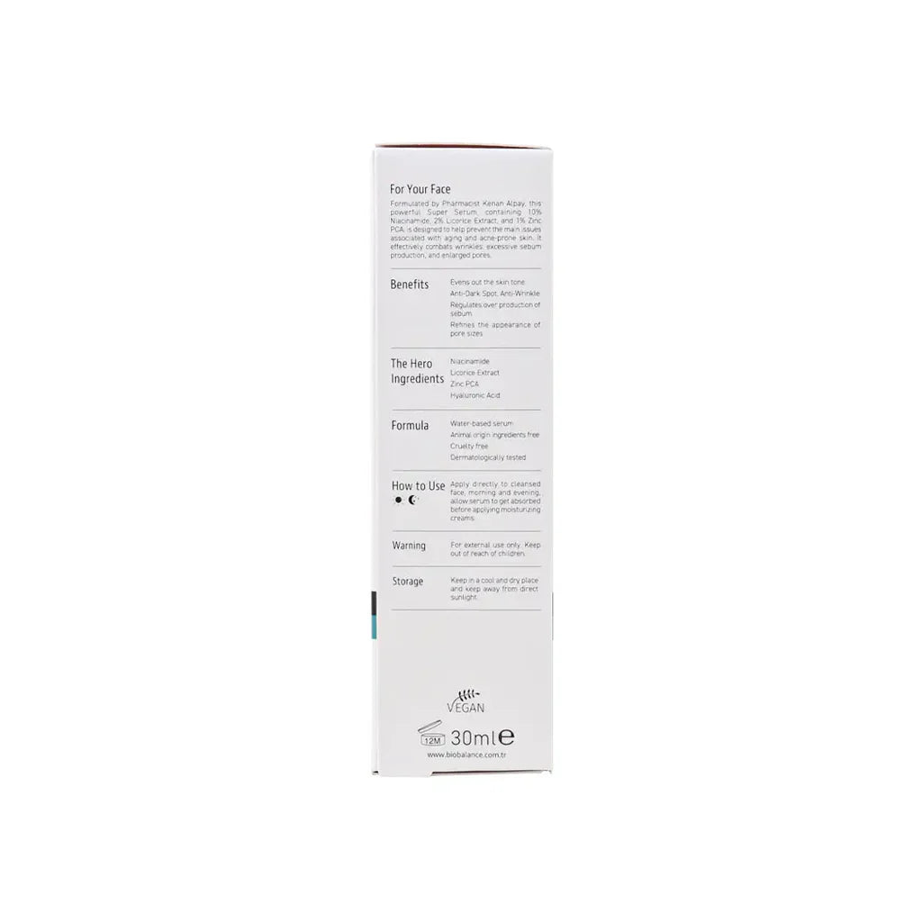Biobalance  Niacinamide-Zn Super Serum 30ml - Tadawie | Premium Skincare & Healthcare in Kuwait